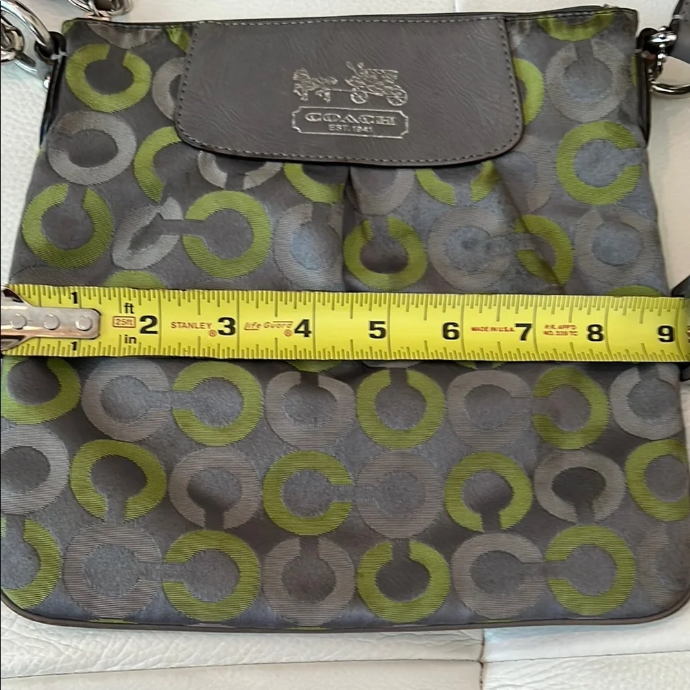 Coach Gray and Green Patterned Crossbody Bag - Picture 8 of 10